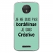 TPU0MOTOCPLUSBORDELIQUETURQUO - Coque souple pour Motorola Moto C Plus avec impression Motifs Je ne suis pas bordélique turquoise