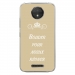 TPU0MOTOCPLUSBOUDERTAUPE - Coque souple pour Motorola Moto C Plus avec impression Motifs Bouder pour mieux Régner taupe