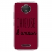 TPU0MOTOCPLUSCHIEUSEBORDEAU - Coque souple pour Motorola Moto C Plus avec impression Motifs Chieuse d'Amour bordeau