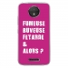 TPU0MOTOCPLUSFUMEUSEFUSHIA - Coque souple pour Motorola Moto C Plus avec impression Motifs fumeuse et alors fushia