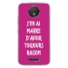 TPU0MOTOCPLUSRAISONFUSHIA - Coque souple pour Motorola Moto C Plus avec impression Motifs marre d'avoir raison fushia