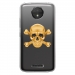 TPU0MOTOCPLUSSKULLOR - Coque souple pour Motorola Moto C Plus avec impression Motifs tête de mort aspect or