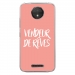 TPU0MOTOCPLUSVENDREVEROSE - Coque souple pour Motorola Moto C Plus avec impression Motifs vendeur de rêves rose
