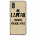 TPU0VIEW2APEROTAUPE - Coque souple pour Wiko View 2 avec impression Motifs l'apéro recrute taupe