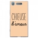 TPU0XPERIAXZ1CHIEUSEBEIGE - Coque souple pour Sony Xperia XZ1 avec impression Motifs Chieuse d'Amour beige