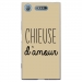 TPU0XPERIAXZ1CHIEUSETAUPE - Coque souple pour Sony Xperia XZ1 avec impression Motifs Chieuse d'Amour taupe