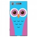TPU0XPERIAXZ1CHOUETTE3 - Coque souple pour Sony Xperia XZ1 avec impression Motifs chouette bleue et rose