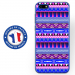 TPU0Y52018AZTEQUEBLEUVIO - Coque souple pour Huawei Y5 (2018) avec impression Motifs aztèque bleu et violet