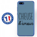TPU0Y52018CHIEUSEBLEU - Coque souple pour Huawei Y5 (2018) avec impression Motifs Chieuse d'Amour bleu