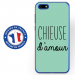 TPU0Y52018CHIEUSETURQUOISE - Coque souple pour Huawei Y5 (2018) avec impression Motifs Chieuse d'Amour turquoise