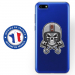TPU0Y52018SKULLCASQUE - Coque souple pour Huawei Y5 (2018) avec impression Motifs tête de mort avec un casque de moto