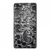 TPU1ASCENDP8ARABESQUENOIR - Coque Souple en gel noir pour Huawei Ascend P8 avec impression Motifs arabesque noir