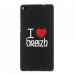 TPU1ASCENDP8COEURBREIZH - Coque Souple en gel noir pour Huawei Ascend P8 avec impression Motifs coeur rouge I Love Breizh