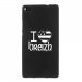 TPU1ASCENDP8DRAPBREIZH - Coque Souple en gel noir pour Huawei Ascend P8 avec impression Motifs drapeau breton I Love Breizh