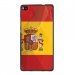 TPU1ASCENDP8DRAPESPAGNE - Coque Souple en gel noir pour Huawei Ascend P8 avec impression Motifs drapeau de l'Espagne