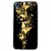 TPU1DES626PAPILLONSDORES - Coque souple pour HTC Desire 626 avec impression Motifs papillons dorés