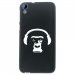 TPU1DES626SINGECASQ - Coque souple pour HTC Desire 626 avec impression Motifs singe avec son casque