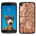 TPU1IDOL355ARABESQUEBRONZE - Coque Souple en gel pour Alcatel Idol 3 5,5 avec impression Motifs arabesque bronze