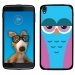 TPU1IDOL355CHOUETTE4 - Coque Souple en gel pour Alcatel Idol 3 5,5 avec impression Motifs chouette endormie rose et bleue