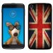TPU1IDOL355DRAPUKVINTAGE - Coque Souple en gel pour Alcatel Idol 3 5,5 avec impression Motifs drapeau UK vintage