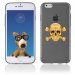 TPU1IPHONE6SKULLOR - Coque Souple en gel pour Apple iPhone 6 avec impression tête de mort aspect or