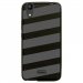 TPU1LBELLO2BANDESGRISES - Coque souple pour LG Bello II avec impression Motifs bandes grises