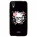 TPU1LBELLO2SKULLFLOWER - Coque souple pour LG Bello II avec impression Motifs skull fleuri