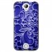 TPU1M320ARABESQUEBLEU - Coque souple pour Acer Liquid M320 avec impression Motifs arabesque bleu