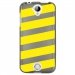 TPU1M320BANDESJAUNES - Coque souple pour Acer Liquid M320 avec impression Motifs bandes jaunes