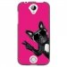 TPU1M320CHIENVFUSHIA - Coque souple pour Acer Liquid M320 avec impression Motifs chien à lunettes sur fond fushia