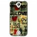 TPU1M320LOVEVINTAGE - Coque souple pour Acer Liquid M320 avec impression Motifs Love Vintage