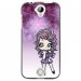 TPU1M320MANGAVIOLETTA - Coque souple pour Acer Liquid M320 avec impression Motifs manga fille violetta