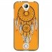TPU1M320REVEORANGE - Coque souple pour Acer Liquid M320 avec impression Motifs attrape rêve sur fond orange