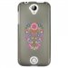 TPU1M320SKULLFLEUR - Coque souple pour Acer Liquid M320 avec impression Motifs crâne en fleurs