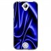 TPU1M320SOIEBLEU - Coque souple pour Acer Liquid M320 avec impression Motifs soie drapée bleu