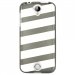 TPU1M330BANDESBLANCHES - Coque souple pour Acer Liquid M330 avec impression Motifs bandes blanches