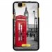 TPU1RAINBOWCABINEUK - Coque Souple en gel noir pour Wiko Rainbow avec impression Motifs cabine téléphonique UK rouge