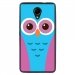 TPU1ROBBYCHOUETTE3 - Coque souple pour Wiko Robby avec impression Motifs chouette bleue et rose