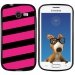 TPU1S7390BANDEFUSHIA - Coque Souple en gel noir pour Galaxy Trend Lite avec impression Motifs bandes fushias