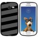 TPU1S7390BANDEGRIS - Coque Souple en gel noir pour Galaxy Trend Lite avec impression Motifs bandes grises