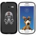 TPU1S7390SKULLCASQUE - Coque Souple en gel noir pour Galaxy Trend Lite avec impression Motifs tête de mort avec un casque 