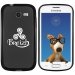 TPU1S7390TRISKEL - Coque Souple en gel noir pour Galaxy Trend Lite avec impression Motifs Triskel celte blanc