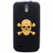 TPU1SFRTRAIL4SKULLOR - Coque souple pour SFR StarTrail 4 avec impression Motifs tête de mort aspect or