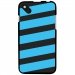 TPU1SUNSET2BANDESBLEUES - Coque Souple en gel pour Wiko Sunset 2 avec impression Motifs bandes bleues