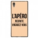 TPU1XA1ULTRAAPEROBEIGE - Coque souple pour Sony Xperia XA1 Ultra avec impression Motifs l'apéro recrute beige