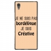 TPU1XA1ULTRABORDELIQUEBEIGE - Coque souple pour Sony Xperia XA1 Ultra avec impression Motifs Je ne suis pas bordélique beige