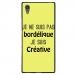 TPU1XA1ULTRABORDELIQUEJAUNE - Coque souple pour Sony Xperia XA1 Ultra avec impression Motifs Je ne suis pas bordélique jaune