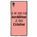 TPU1XA1ULTRABORDELIQUEROSE - Coque souple pour Sony Xperia XA1 Ultra avec impression Motifs Je ne suis pas bordélique rose