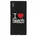 TPU1XA1ULTRACOEURBREIZH - Coque souple pour Sony Xperia XA1 Ultra avec impression Motifs coeur rouge I Love Breizh