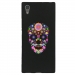TPU1XA1ULTRASKULLFLEUR - Coque souple pour Sony Xperia XA1 Ultra avec impression Motifs crâne en fleurs